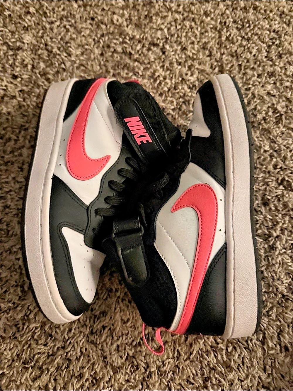 Nike Court Borough Mid 2 High Top Sneakers Black & White